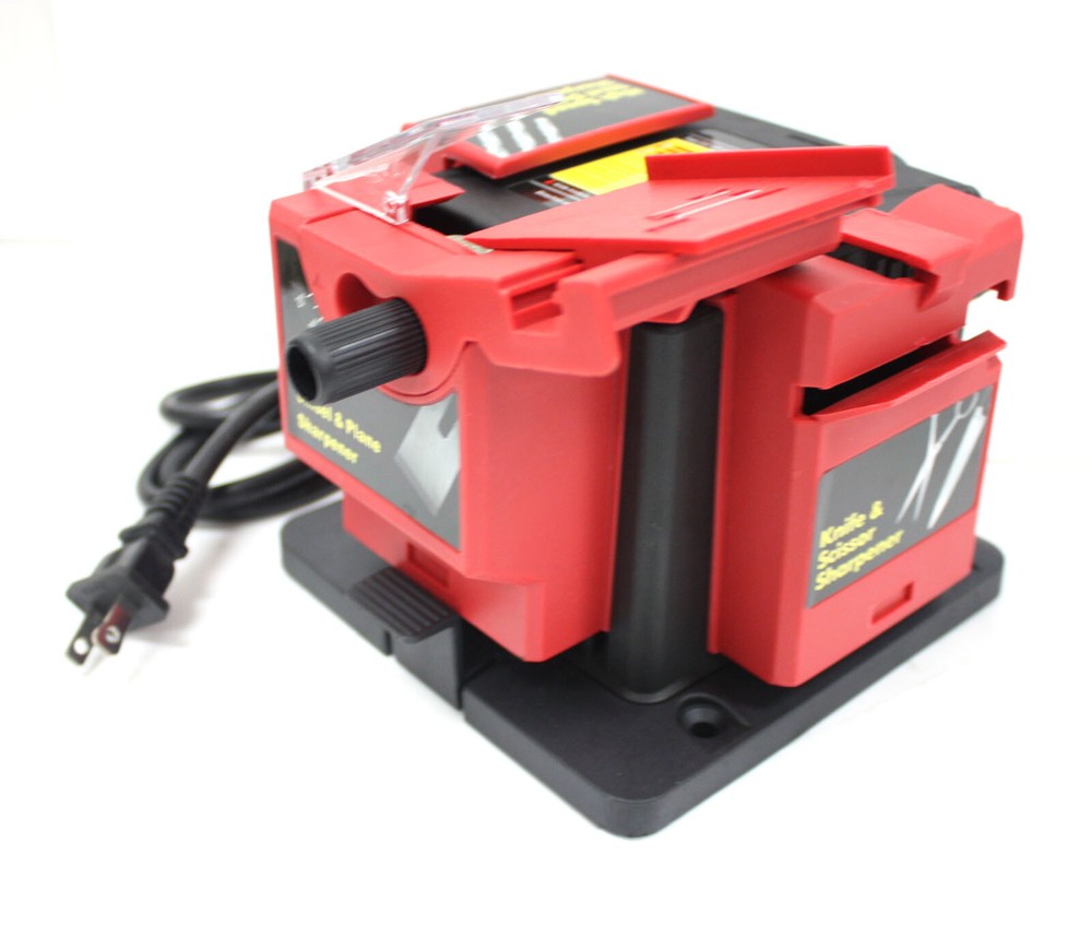 Multi-Task Electric Knife Scissor Drill Bit Chisel Planer  Sharpener 110V 65W