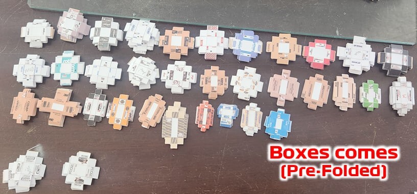 Pack +30 Boxes (Pre-Folded) 1/43 Scale Diorama Garage Accessory