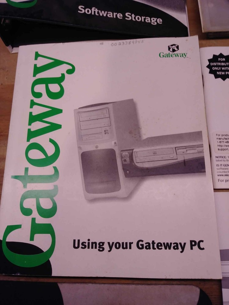 Gateway Computer User Guide EV 910 Using your PC System Restore LOT MAKE OFFER