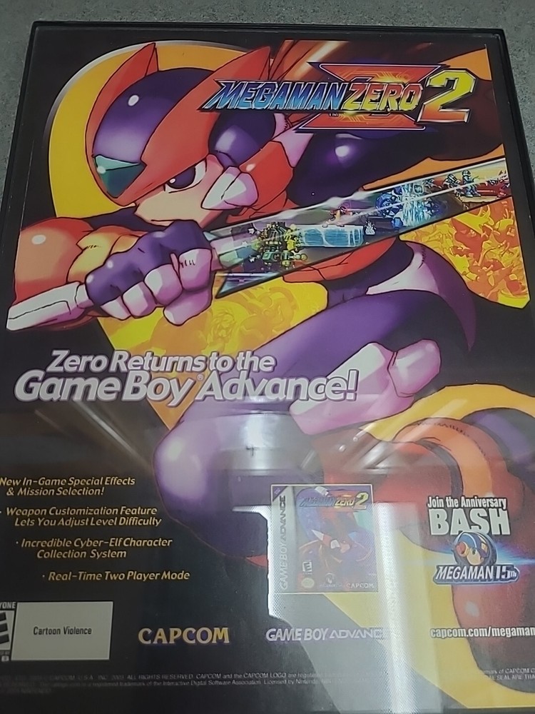 Mega Man Zero 2 Capcom 2003 Print Ad Framed 8.5x11