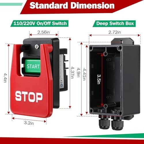 120/230V Single Phase On/Off Paddle Switch - Efficient Safety Switch for Table S