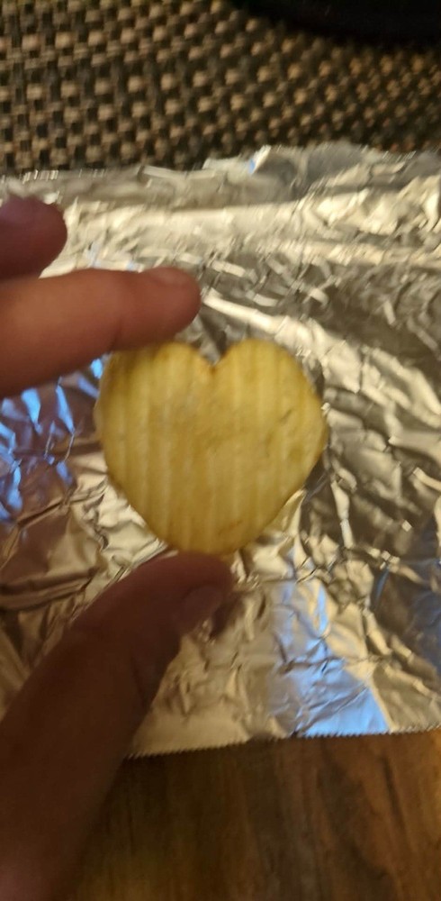 Heart Shaped Wise Ripple Chip. - RARE