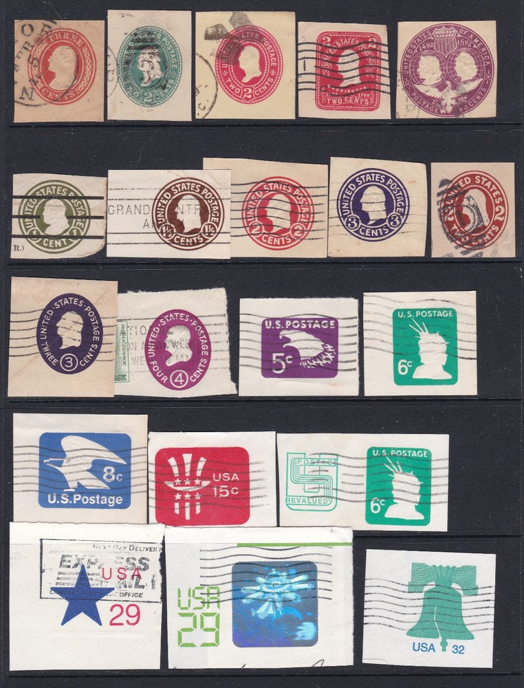 20 Different USA Cut Squares #1 - Used - Nice
