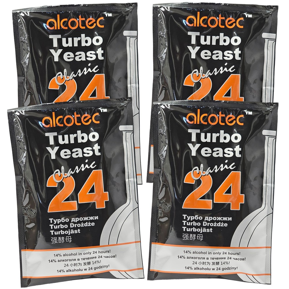 Alcotec Turbo Yeast Classic 24 175g (Pack of 4)
