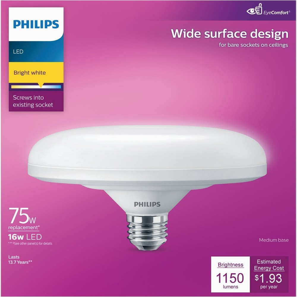 Philips 75W Equivalent Bright White Wide Surface Medium LED Floodlight Light