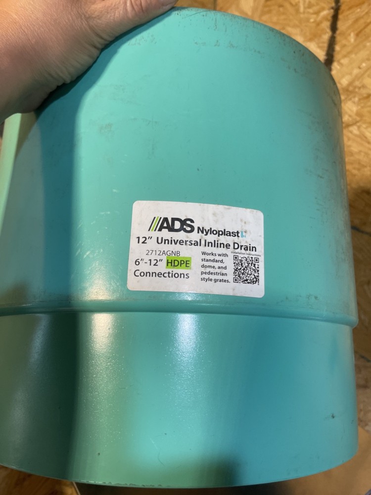 ADS NYLOPLAST® 2712AGNB 12" Universal Inline Drain (M1)
