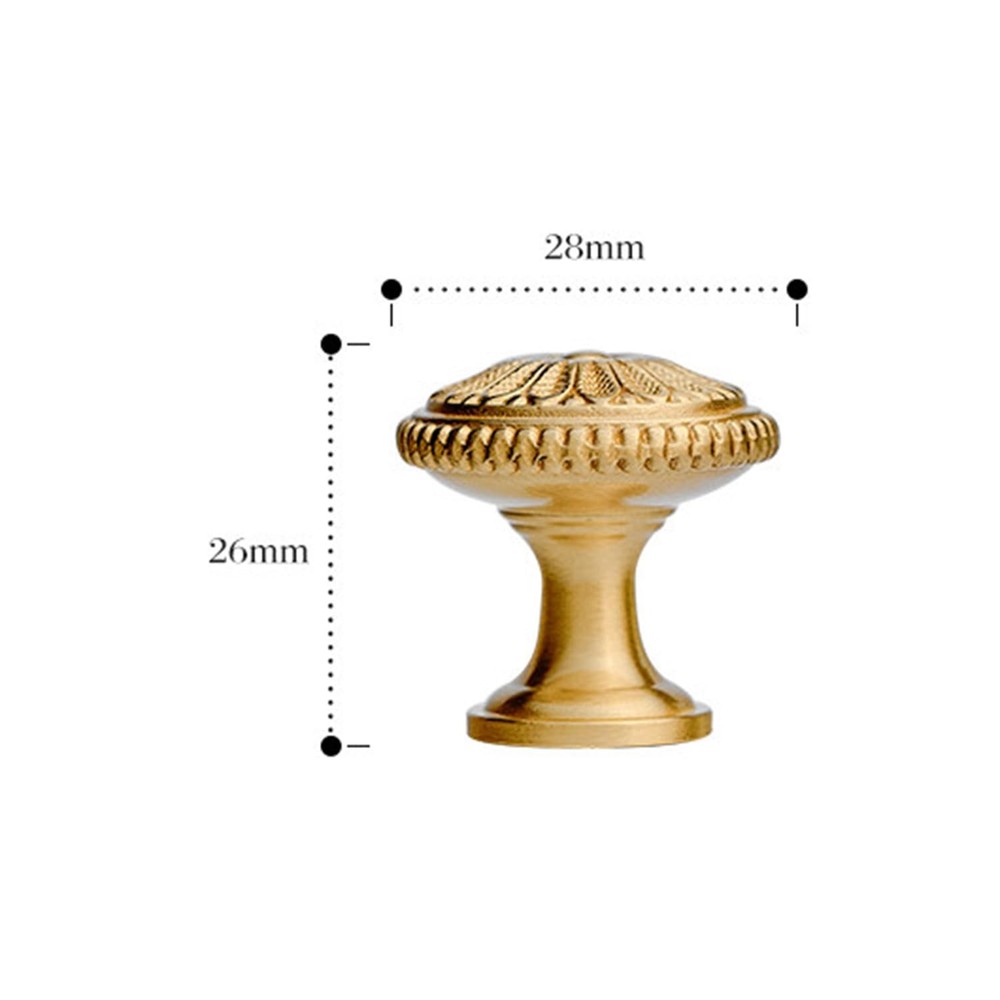 Kitchen Cabinet Knobs Brushed Brass, Solid Metal Kitchen Cabinet Pulls Vintag...