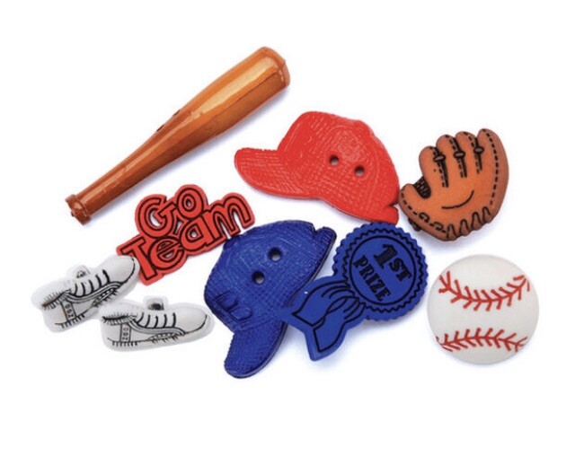 Favorite Findings Baseball Buttons 8ct