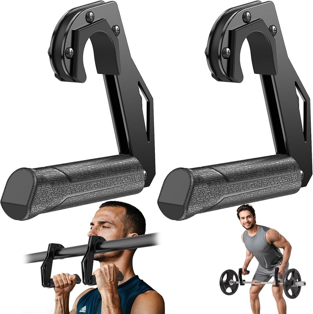 Neutral Grip Handles Pull Up Bar Pull Up Handles W/ Ergonomic Portable Hooks
