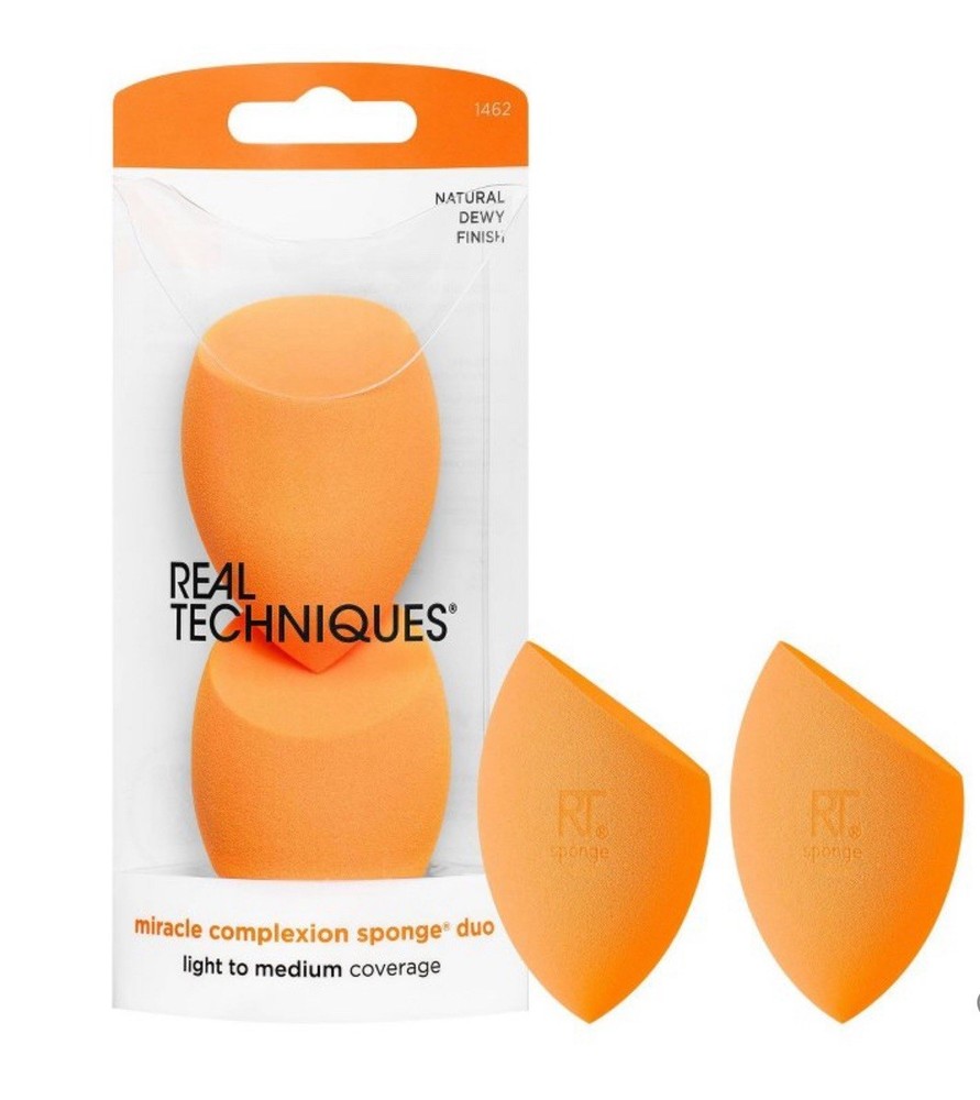 Real Techniques 2 Miracle Complexion Makeup Sponges Anti Microbial #01462