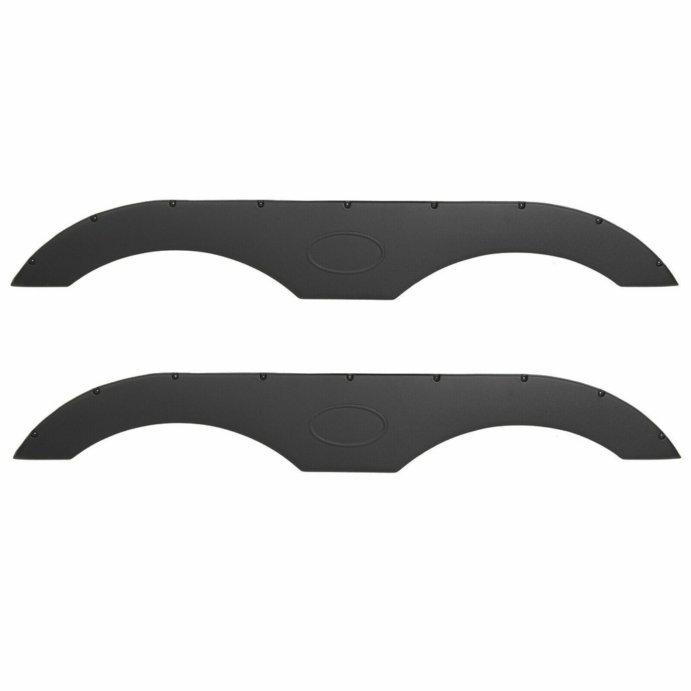 For RVs Campers And Trailers Pair of Tandem Trailer Fender Skirt In Black New