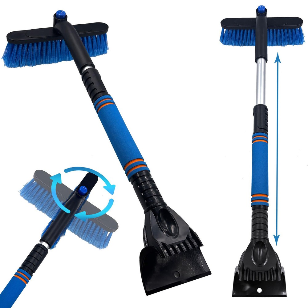 Ice Scraper for Car Snow Brush Van Window Telescopic Extendable Windshield