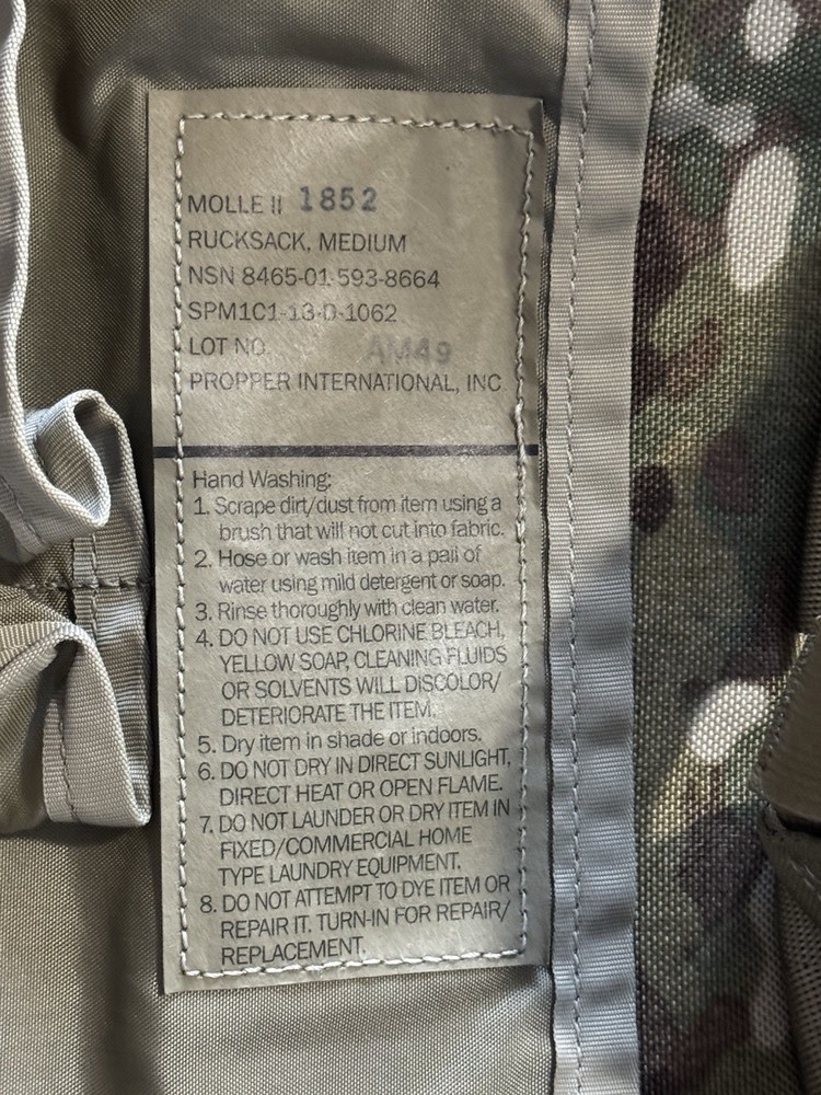 USGI OCP Multicam Molle II Medium Rucksack Backpack Replacement, Bag Only