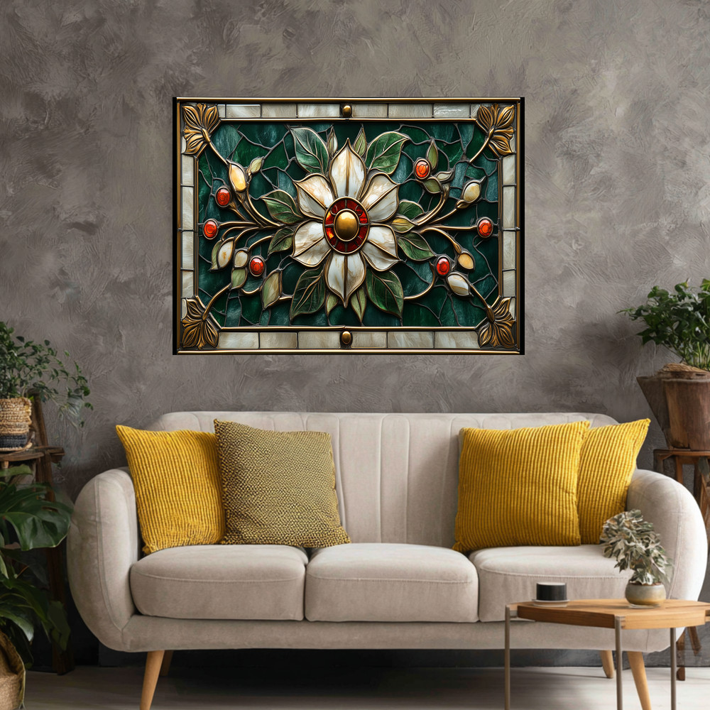Stained Glass Look Kitchen Backsplash, Pattern Tile One Piece Tempered Glass Kit