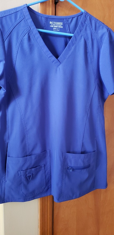 MED COUTURE ACTIVATE SCRUB SET ROYAL BLUE