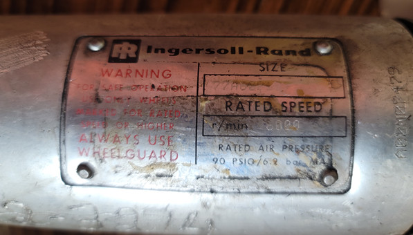 ingersoll rand right angle pneumatic grinder