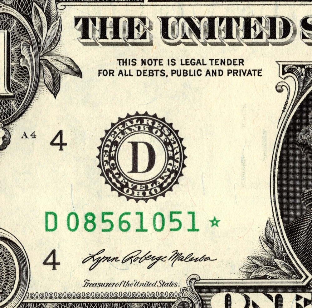 2021 D Star Note One Dollar Bill Regular Run Pack Note D08561051*