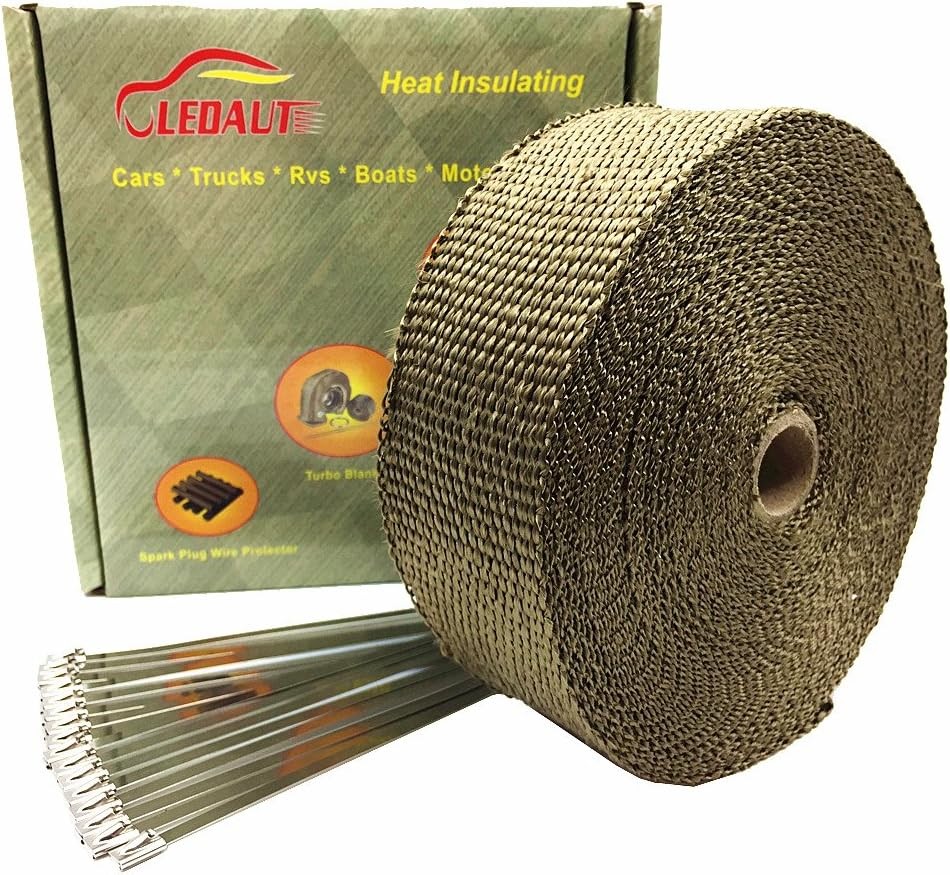 Exhaust Heat Wrap Roll Titanium 2x50 Feet