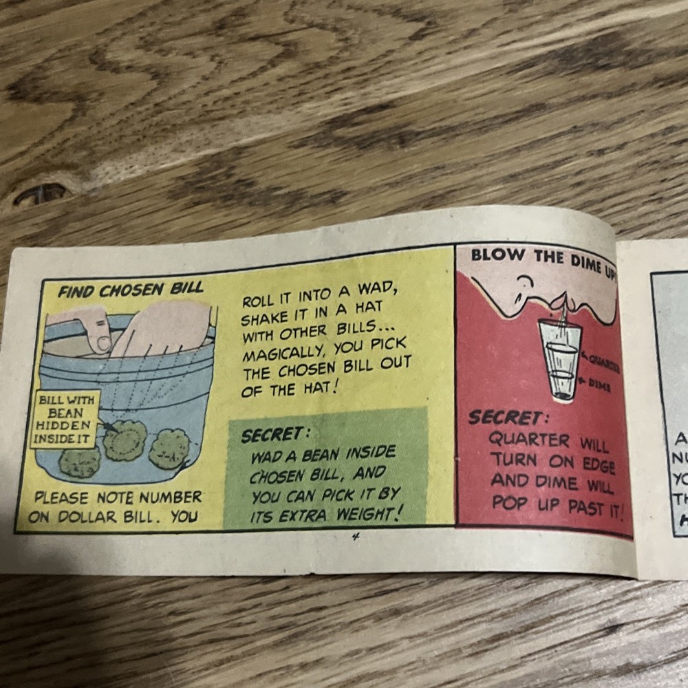 Vintage 1957 Chuckles Candy Magic Comic Premium Booklet