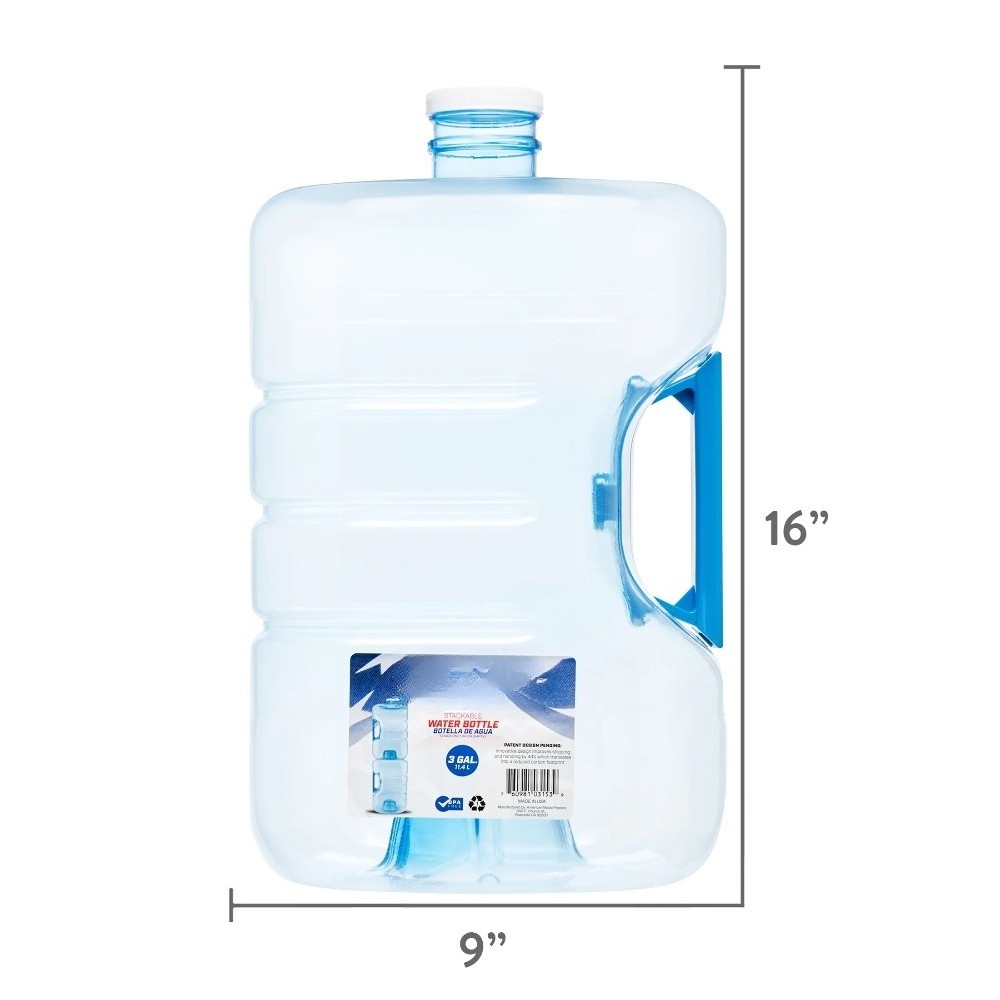 (2 pack) Stackable & Refillable Water Gallon (3gal)