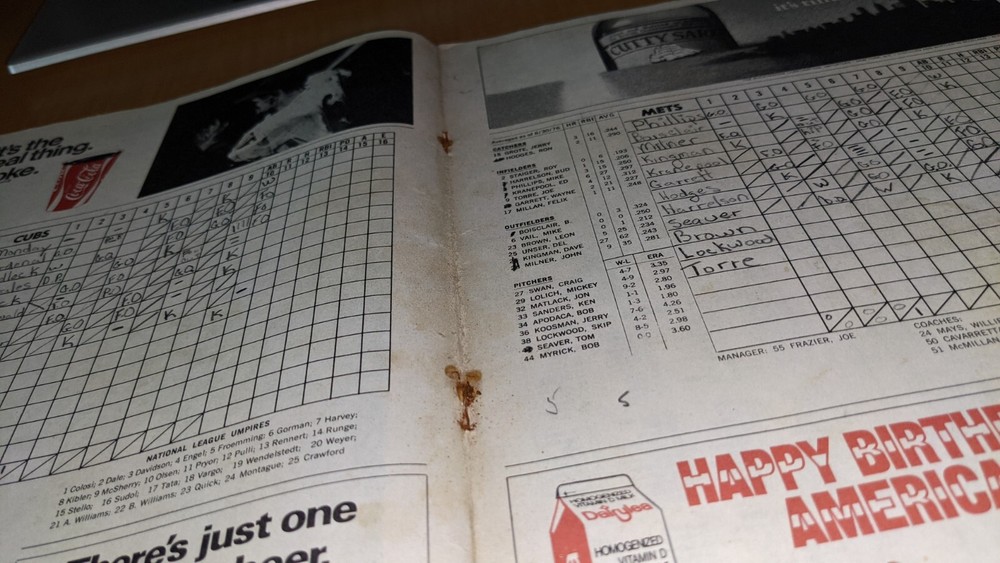 1976 New York Mets Baseball Scorecard Program READ