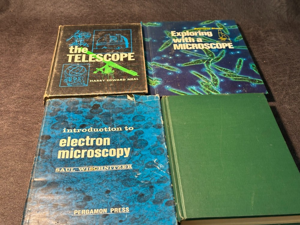 4 Vintage Hardback Microscope Primers - Great Shape!