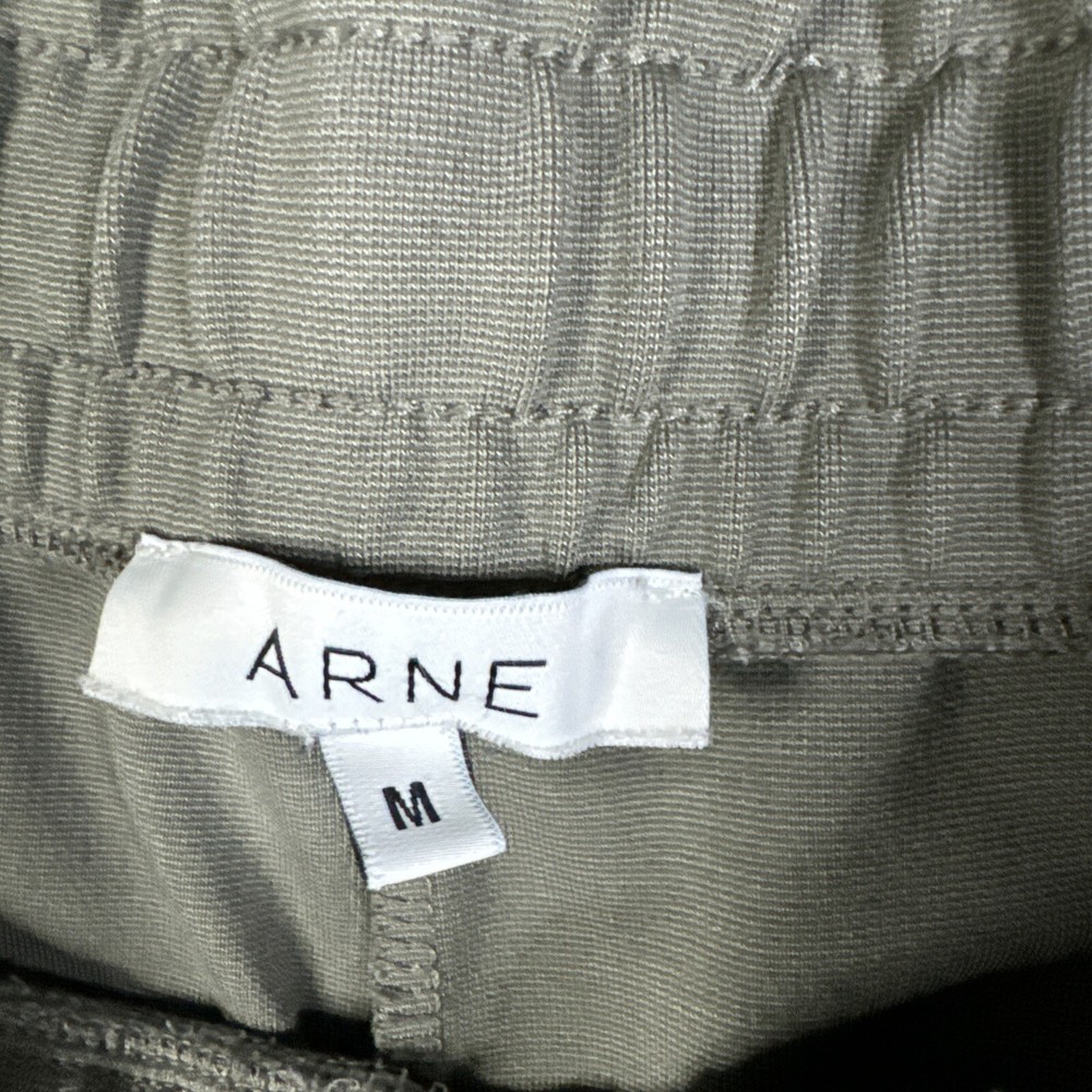 ARNE Mens Light Gray Drawstring Elastic Waist Activewear Shorts Size Medium