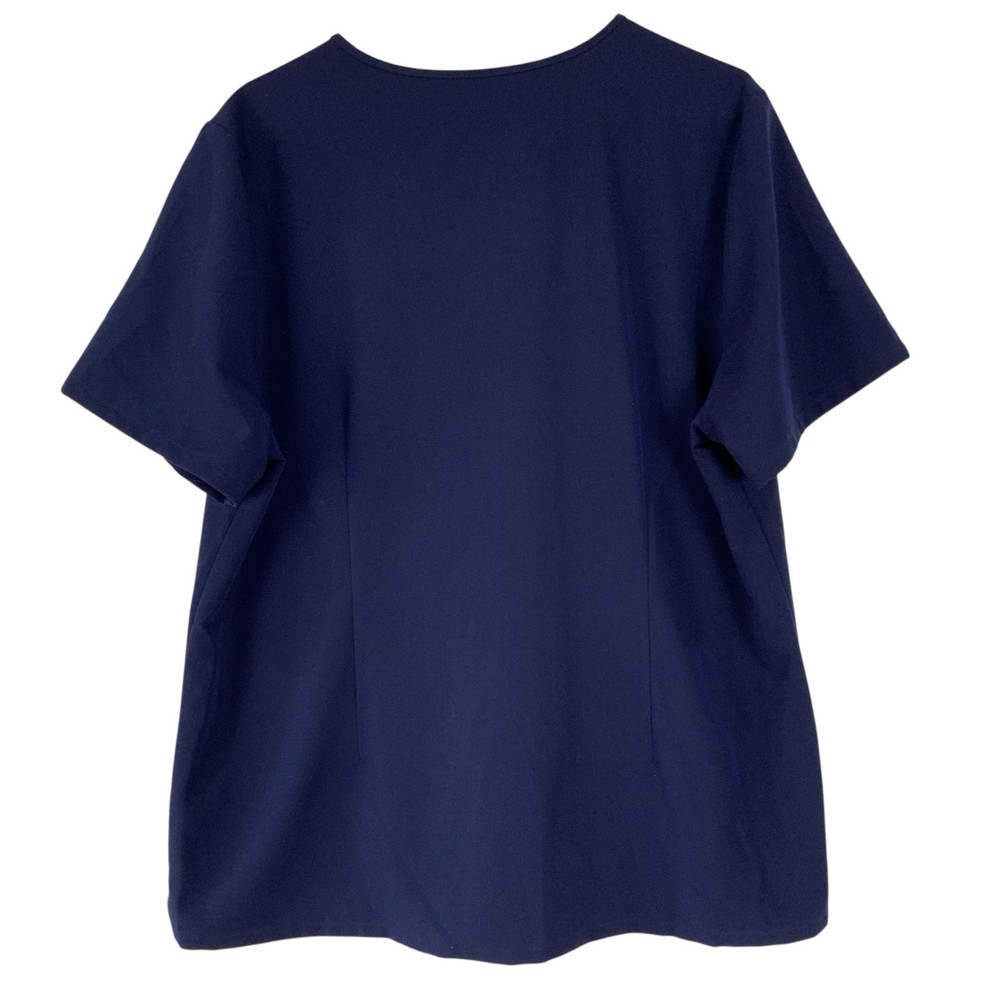Figs Technical Collection Blue Short Sleeve V-Neck Pullover Scrub Top Size XXL
