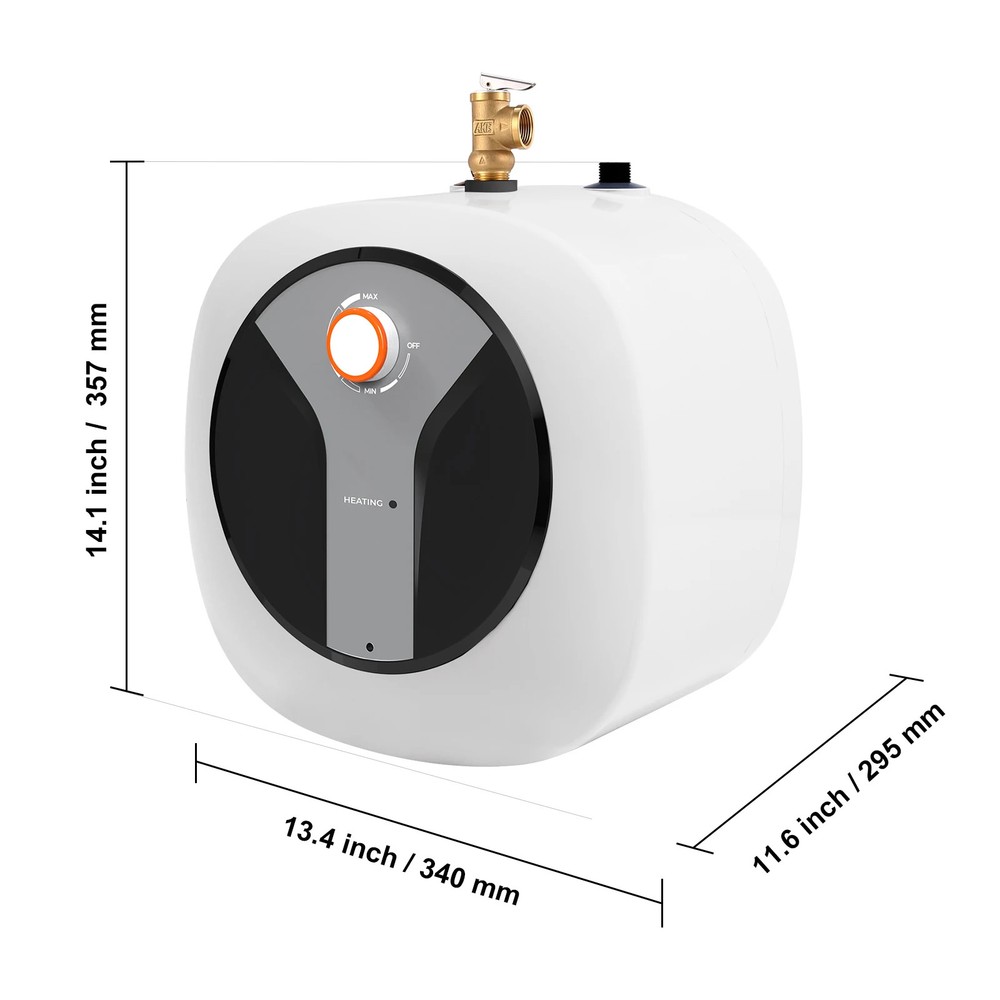 Electric Mini-Tank Water Heater 1440W Hot Water Boiler Storage for Kichen
