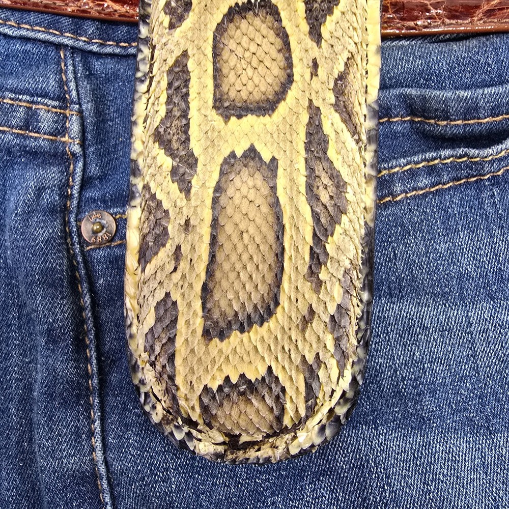 Buck 110 Leather knife sheath Burmese Python, case 6265 SHEATH NEW Handmade