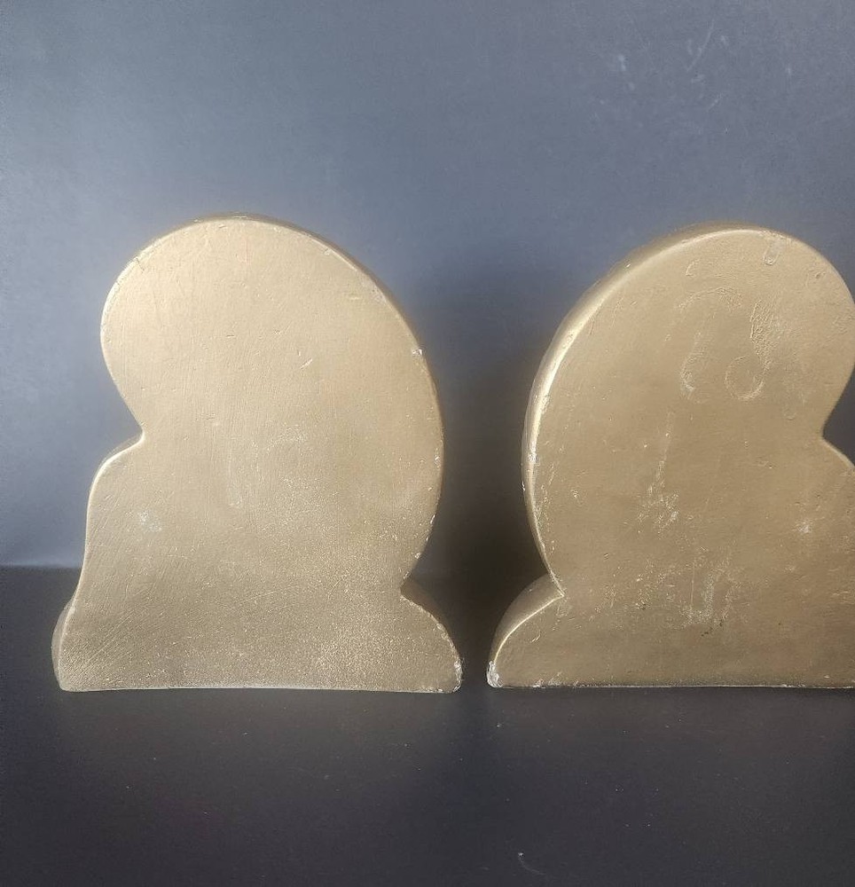 Gilded Art Deco Style Bookends