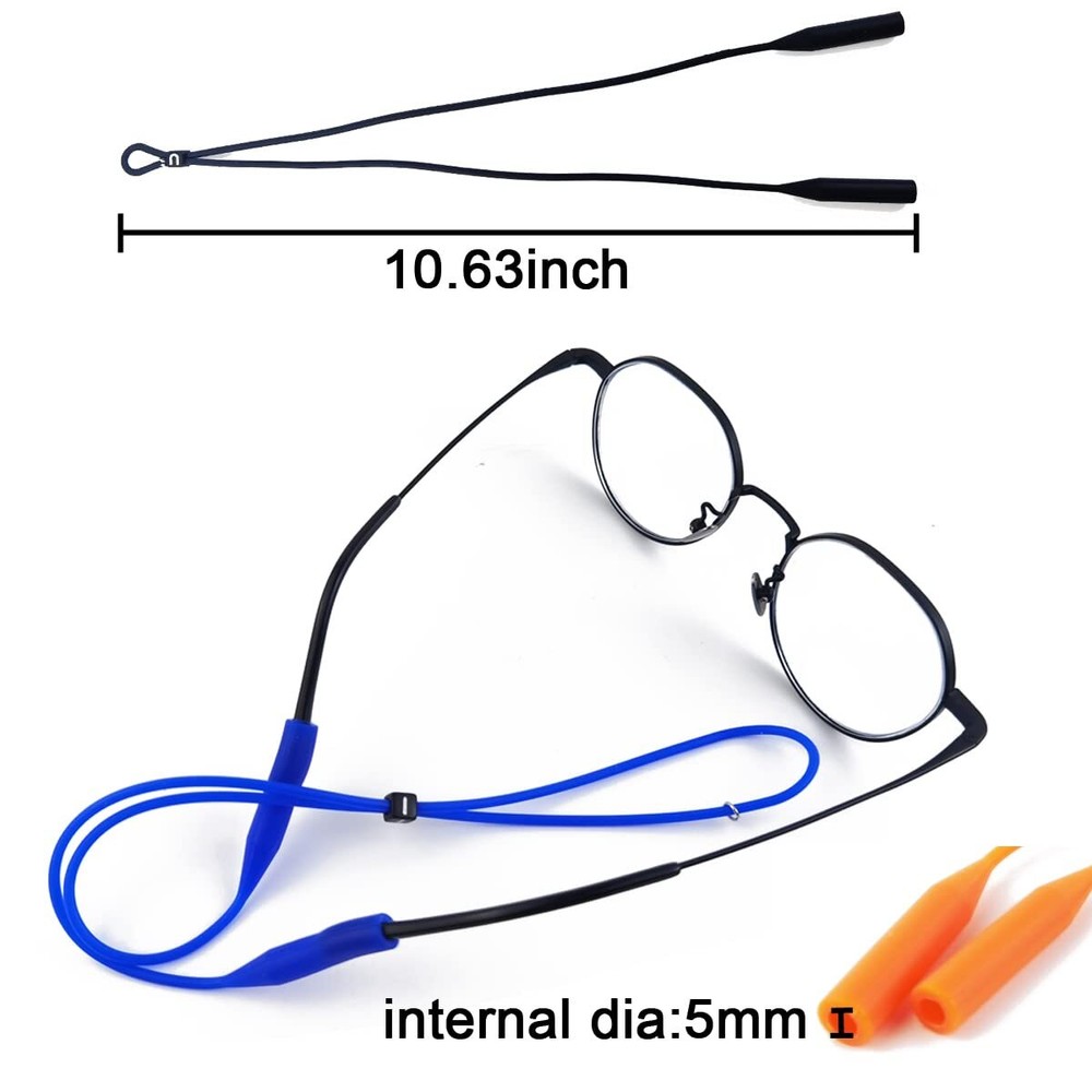 24 Pack Adjustable Silicone Eyeglasses Strap Sunglasses Holder Eyewear Retainer