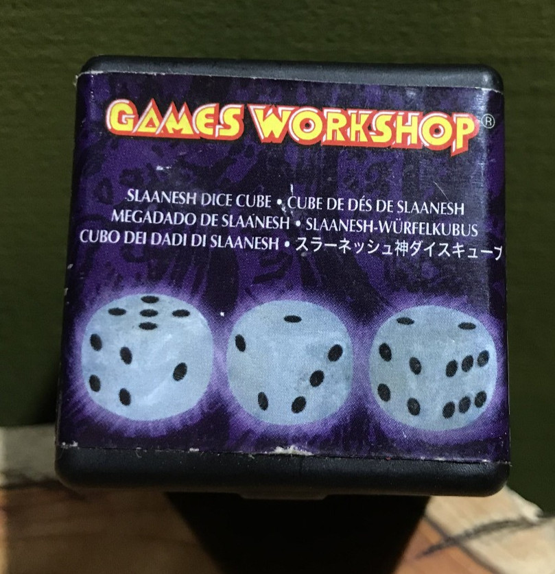 OOP Warhammer Games Workshop 40k Slaanesh Dice Cube Sealed READ DESCRIPTION