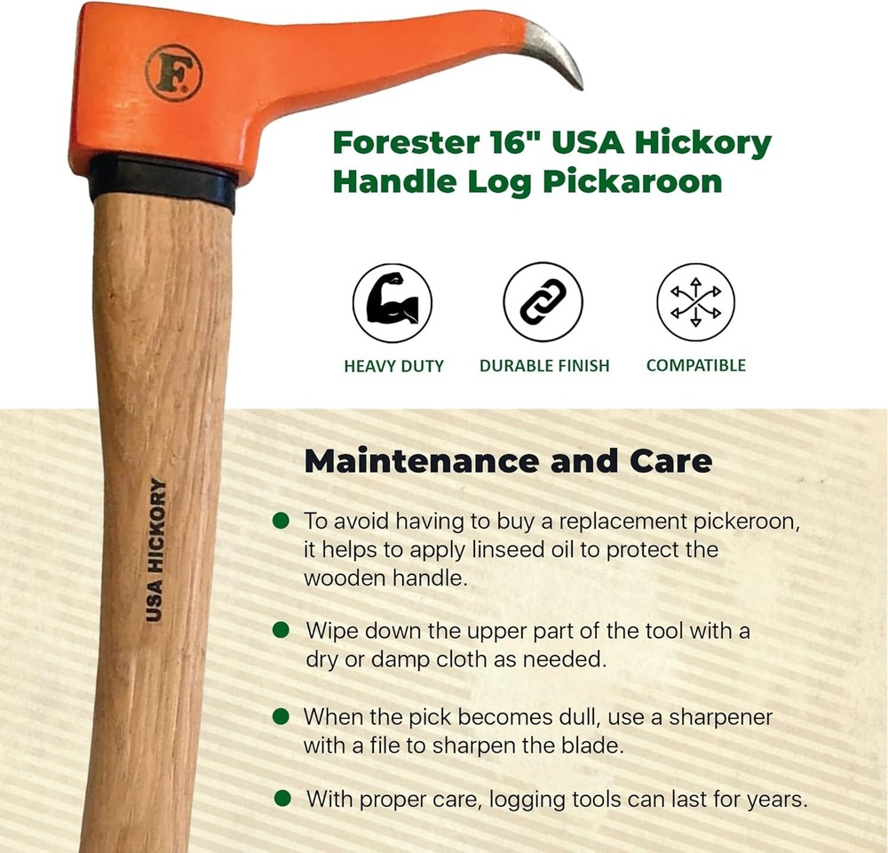 Pickaroon Logging Tool | Hickory Handle | Hookaroon Logging Tool | Log Rolle...