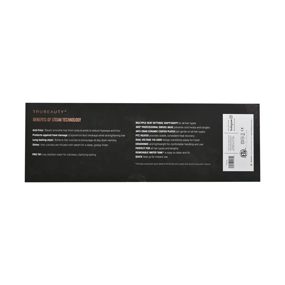 Steam & Shine 1" Ceramic Steam Flat Iron in Gray