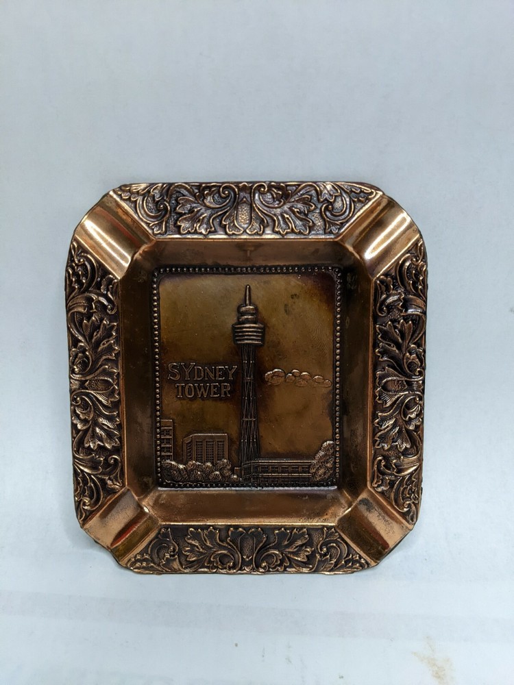 Ash Tray Copper Vintage Sydney tower Candy Change Dish