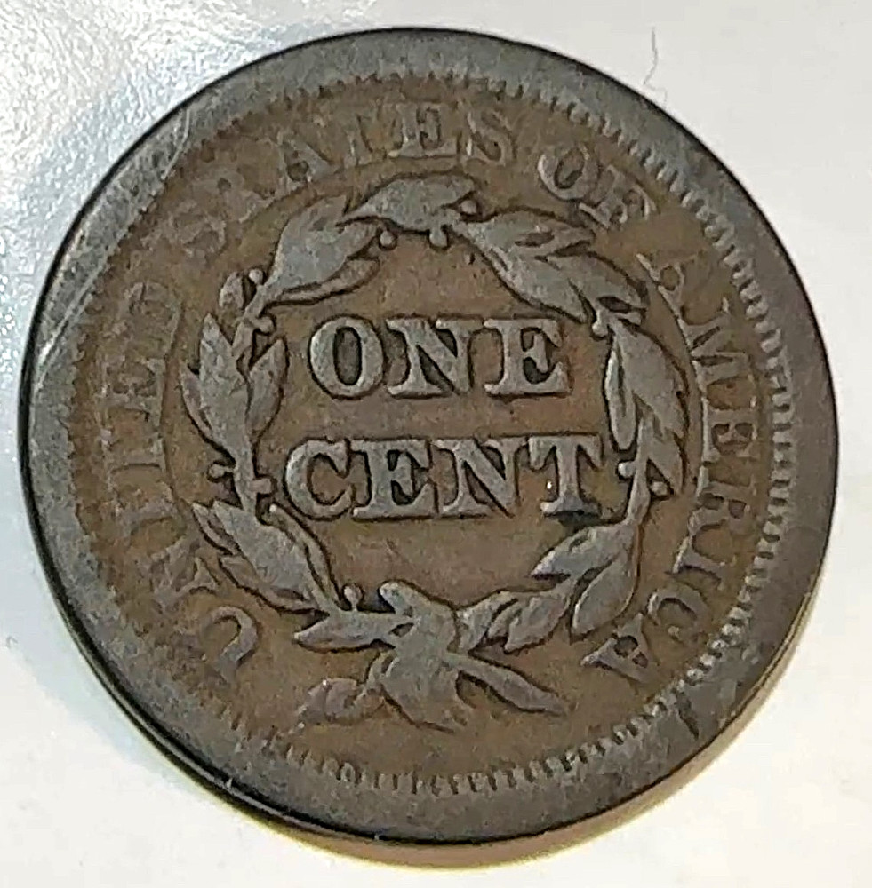 1843 Large Cent Nice Original VG Choice Brown Planchet CHRC