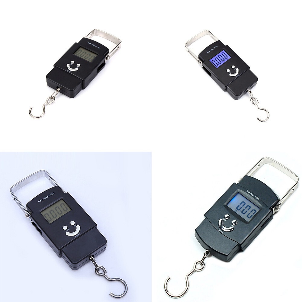 US 2 Pc Digital Hanging Scale Comfortable Handle Large Hook Digital LCD Screen