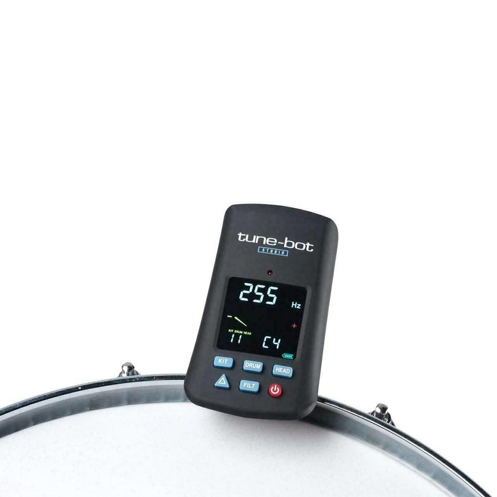 Tune Bot STUDIO Electronic Drum Tuner with Memory & Storage Case - Black