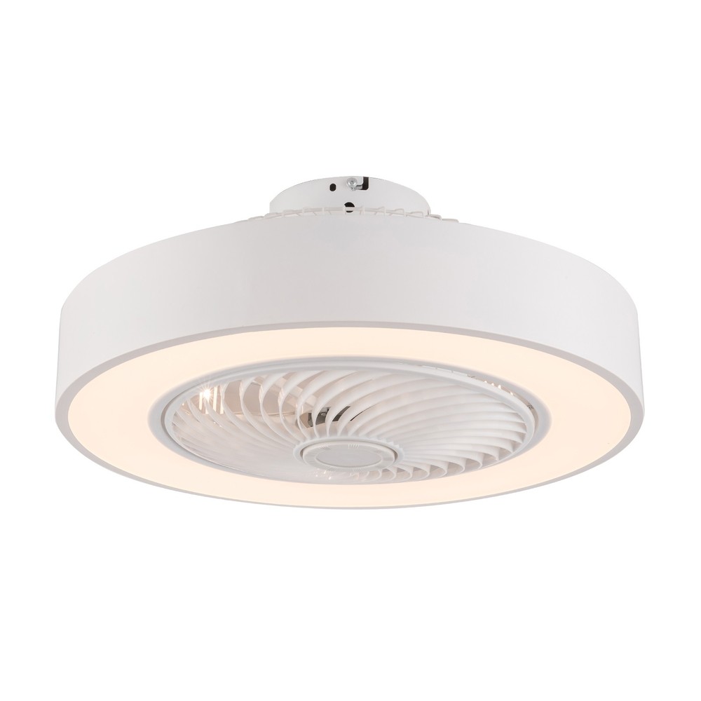 LED Ceiling Fan Light Flush Mounted Dimmable Chandelier Lamp W/ Remote Control