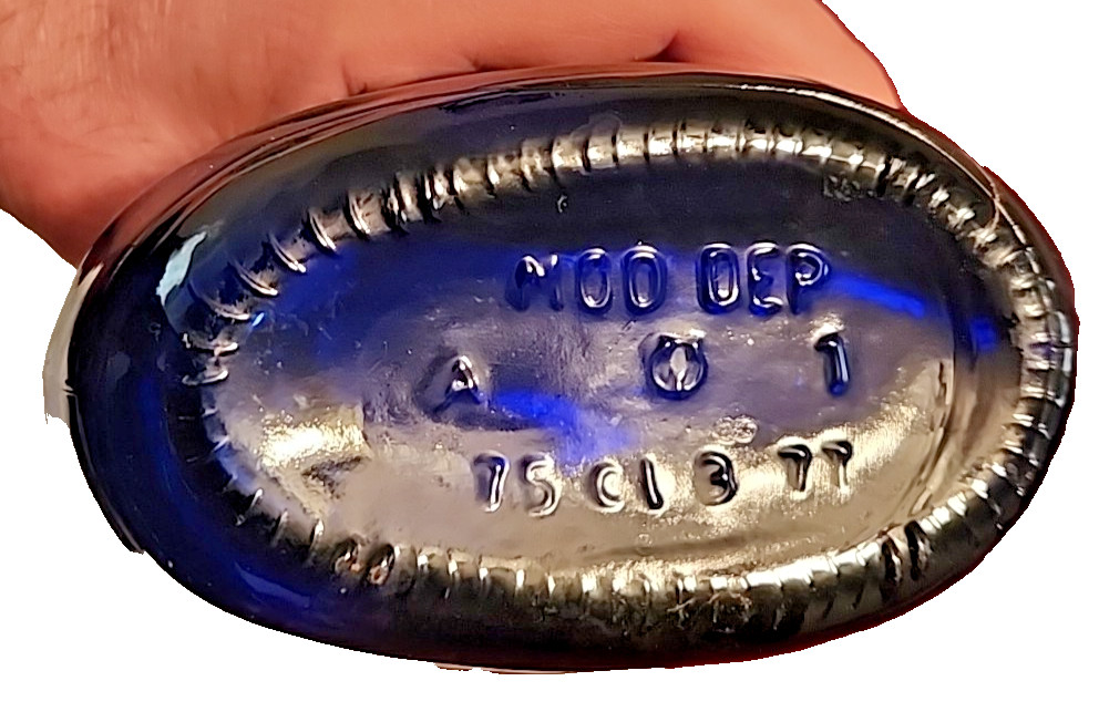Cobalt Blue Glass Fish Shaped Tequila Bottle