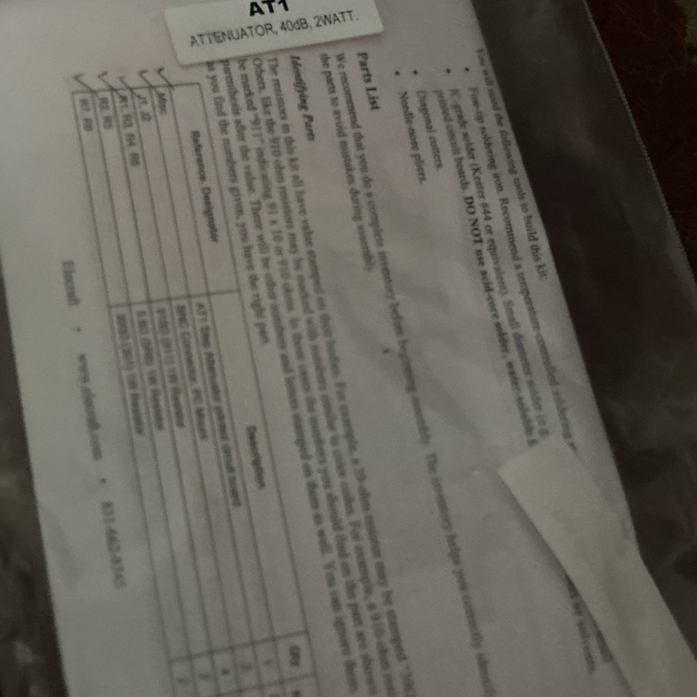 Elecraft AT1 40 DB STEP ATTENUATOR