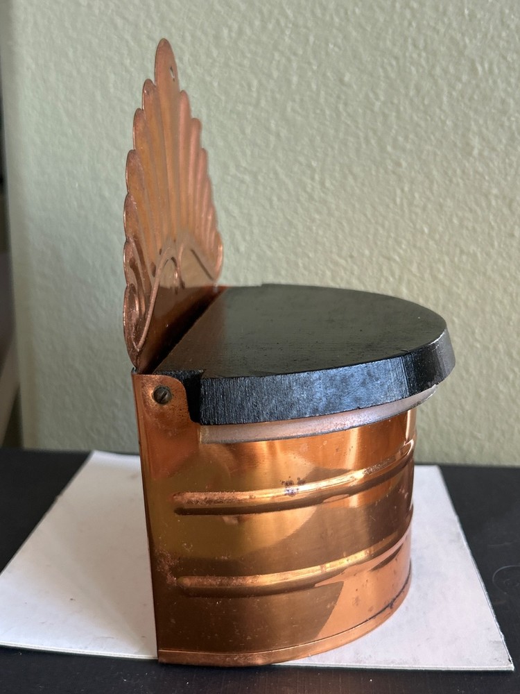 Copper Wall Salt Cellar Box Plastic Lining