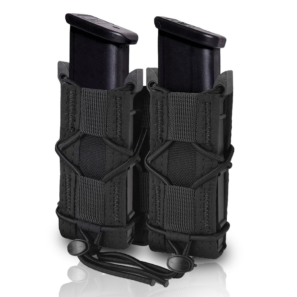 Molle Tactical Universal Magazine 9mm Mag Pouch Single Double Stack for 9mm/.40