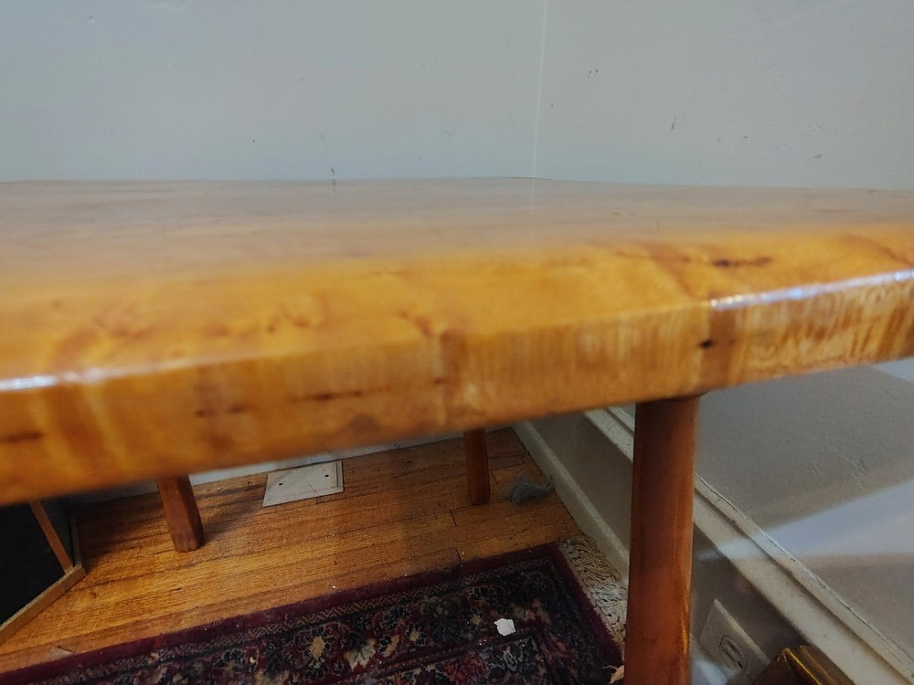 SALE--MCM SOLID Birdseye maple coffee table/ side table