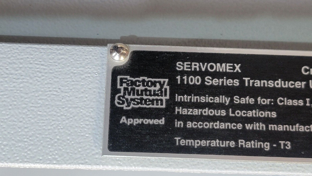 SERVOMEX PARAMAGNETIC OXYGEN 1100 SERIES TRANSDUCER UNIT TYPE 1133 USED