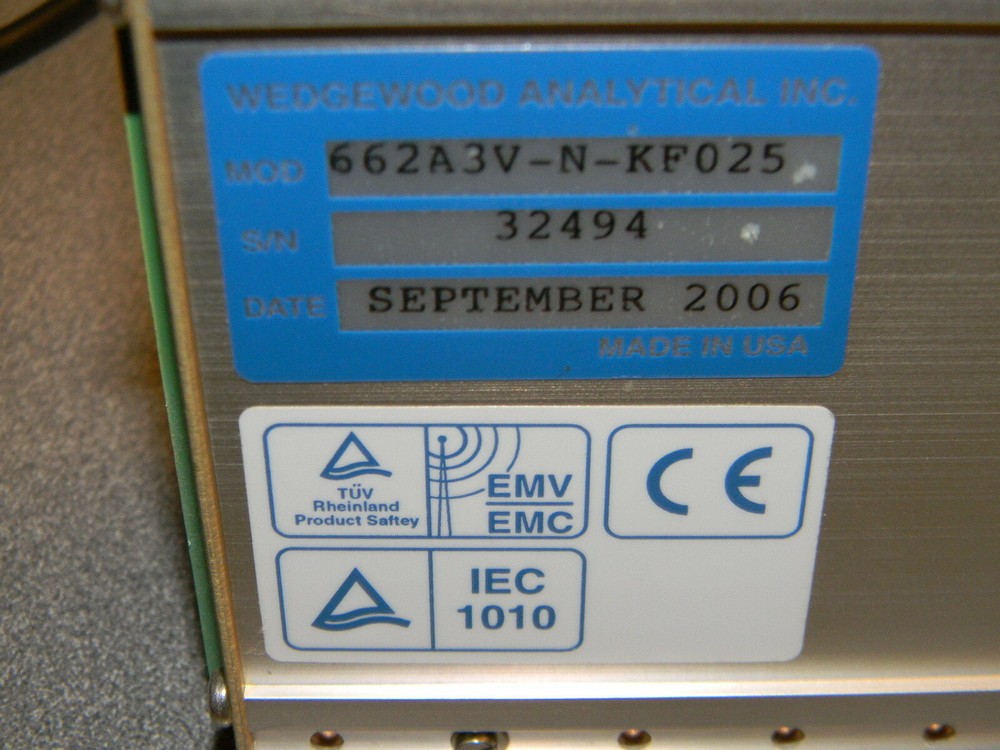 Wedgewood Technology Model 662 UV Analyzer (662A3V-N-KF025)