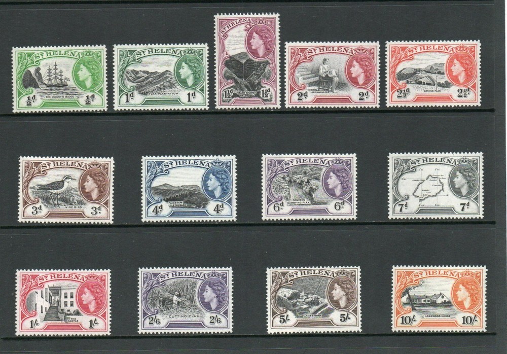 ST HELENA 1953 Q E II SET FINE LIGHTLY M/M