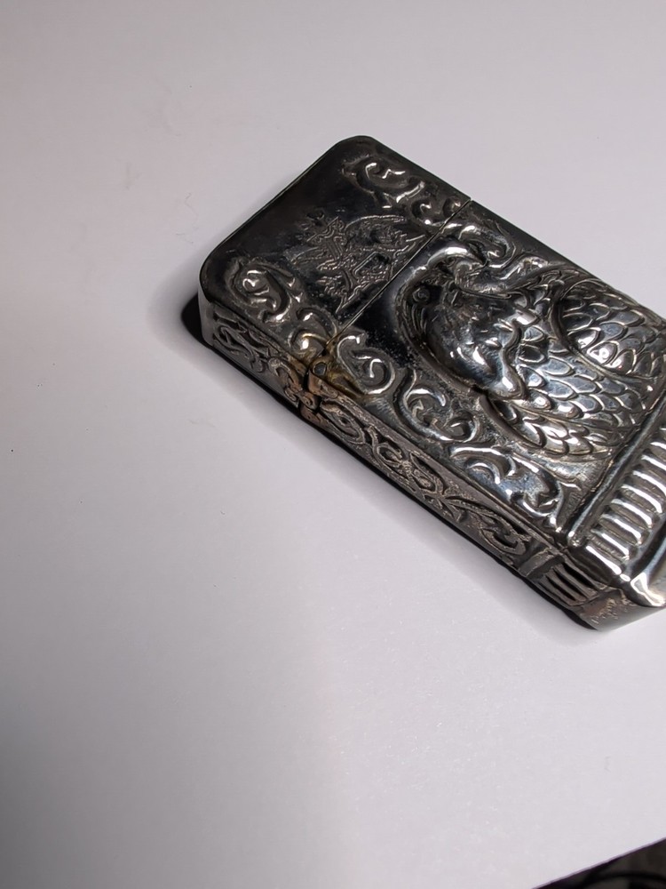 Anheuser-Busch Eagle Silver Match Safe with Original Box With Certificate. No 56