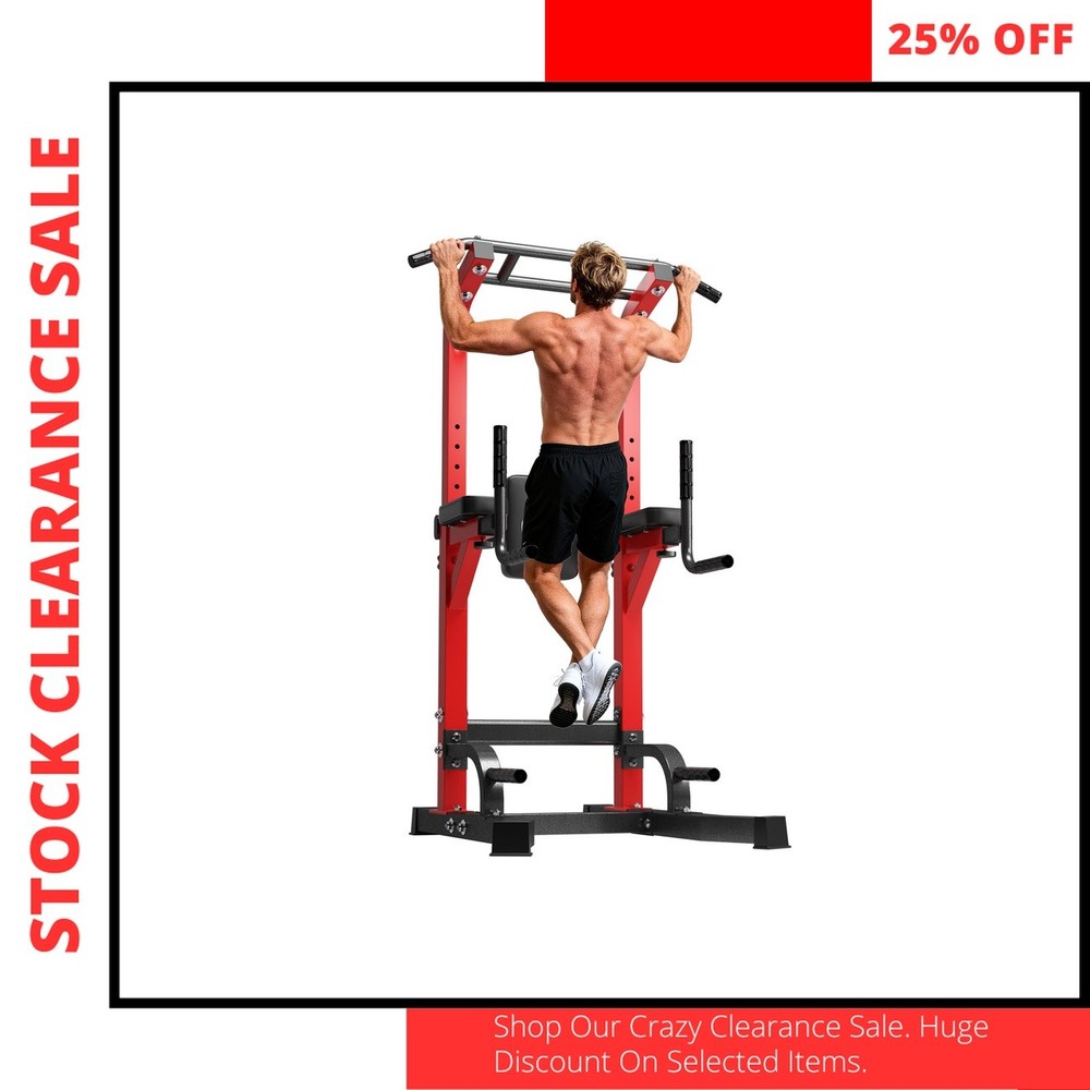 Home Gym Power Tower Adjustable Pull Up Station